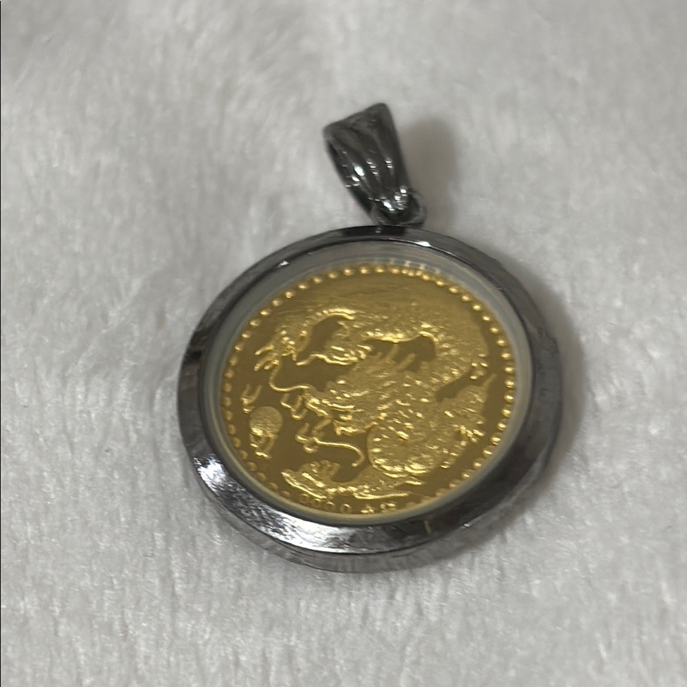 Dragon Pendant Costume Jewellery Gold Colour